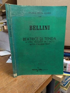 Bellini: Beatrice di Tenda: lyrics tragedy in 2 acts with Italian: Music Score - Picture 1 of 3