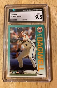 1992 Fleer Jeff Bagwell #425 card, CGC graded: Mint + 9.5 - Picture 1 of 2