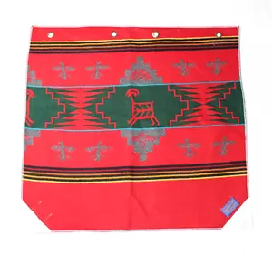 BEAUTIFUL PENDLETON WOOL REMNANT - Rock Art Red 26" x 26" sample - Gray on back - Picture 1 of 6