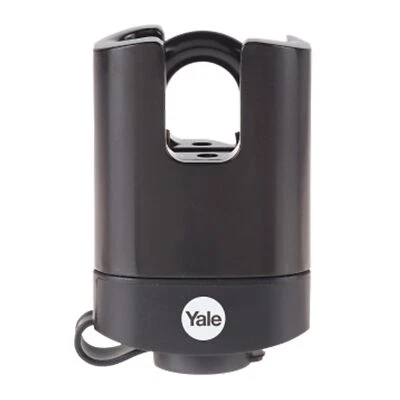 YALE WATERPROOF PADLOCK 53MM Outdoor Shed Garage Gate Closed Steel Shackle Lock - Image 1 of 4