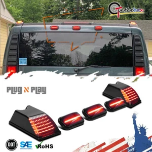 5x Smoked LED Rear Cab Roof Marker Lights For 03-09 Hummer H2 SUT Clearance Lamp - Picture 1 of 12