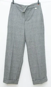 Grey Wool mix Check Trousers Size 40 Twinset #T2 - Picture 1 of 11