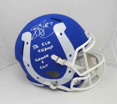 雷吉·韦恩签名印第安纳波利斯小马队 AMP F/S 头盔 2 Insc PSA 正品证书 184 — 第 1/4 张图片