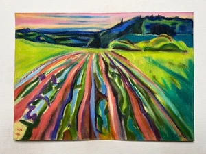 Edvard Munch Dibujo en papel viejo (Hecho a mano) firmado y estampado arte vintage mezclado - Imagen 1 de 4