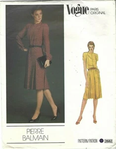 Vogue Designer Sewing Pattern 2682 Pierre Balmain, Vintage Dress, Size 12, Rare - Picture 1 of 3