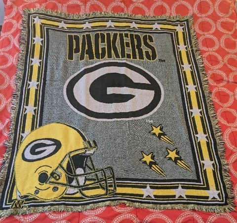 Vintage The Northwest Company Team NFL Green Bay Packers Throw Blanket 45x54 Cover