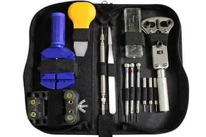 Kit Riparazione Orologi Set Cacciaviti Apri Maglie Batterie Cinturino - Foto 1 di 5