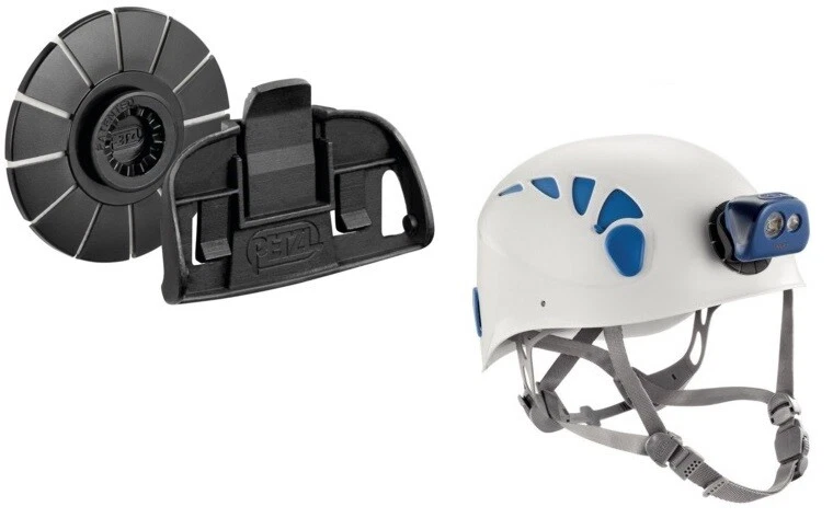 Petzl Kit Adapterhalterung zur Befestigung des Scheinwerfers an Helmen Befestigung Kopftasche