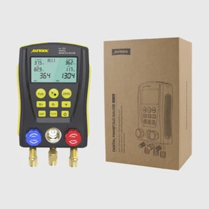 AUTOOL Refrigeration Digital Manifold Gauge HVAC Vacuum Pressure Temp Tester - Picture 1 of 11