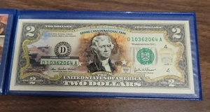 Grand Canyon National Park  Arizona  Commemorative Bank Note on Modern $2 Note - Picture 1 of 3