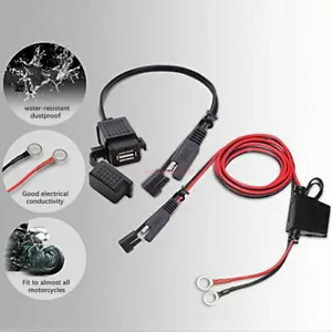 Waterproof SAE to USB Charger / Adapter for Motorcycle Cable Phone GPS Tablets - Picture 1 of 12