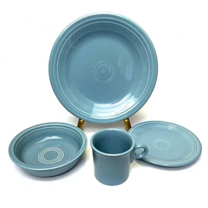 Homer Laughlin Fiesta Periwinkle Blue 4-Piece Place Setting - Picture 1 of 8