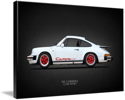 Arte en Lienzo - 911 Carrera Club Sport Minimal Moderno Clásico Coche Deportivo, 3 Tamaños Foto 1 de 4