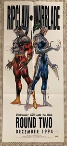 Ripclaw Warblade (Top Caw/Wildstorm) retailer promo poster 13x30" FOLDED- 1994- - Picture 1 of 1