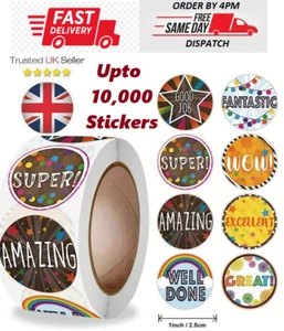 Kids Reward Stickers Teachers Parents Children Praise School Labels 25mm NEW UK - Picture 1 of 8