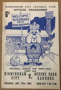 Birmingham City v Queens Park Rangers Jan 17th 1967 League Cup Semi Final - Picture 1 of 2