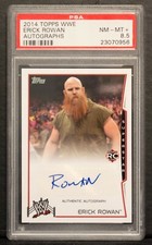 2014 Topps WWE Autographs Erick Rowan PSA 8.5 AUTO Rookie Card! WWF NXT AEW