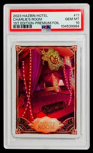 Hazbin Hotel 1ST EDITION Foil CHARLIE'S ROOM GEM MINT PSA 10 - POP 1/0!!! - Foto 1 di 3