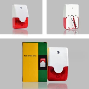 Strobe Siren Alarm 103 DB Horn 12V/24V/220V Wiring Flashing Alarm Outdoor Alarm - Zdjęcie 1 z 11