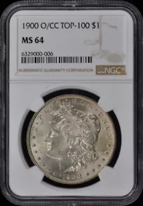 1900-O/CC TOP-100 Morgan Dollar S$1 NGC MS64 - Picture 1 of 2