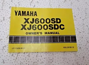 Genuine Yamaha Owners Manual LIT-11626-08-22 1986 XJ600S/SD Seca II Motorcycle - Picture 1 of 1