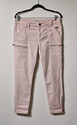 Pantalones de mezclilla Joie para mujer 30 tiro medio elásticos cómodos rosa parque ajustados con bolsillos con cremallera  Foto 1 de 4