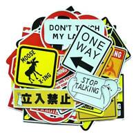 50x Funny Warning Sign Stickers Bottle Laptop Car Motor Luggage Door Pad Decals