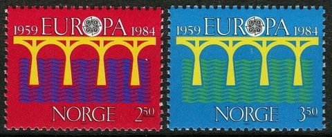2640 Norway 1984, NK 952-53, Mi 904-05, Europa Cept set VF MNH Cover