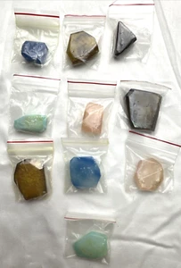 Lot 10 Assorted Raw Rough Stones & Crystals Geode JTV - Picture 1 of 21