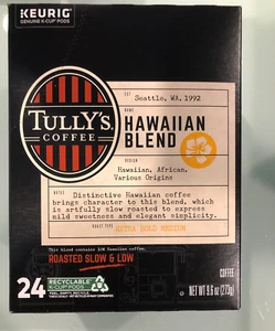 TULLY'S HAWAIIANISCHE MISCHUNG EXTRA KRÄFTIG MITTEL GERÖSTET KAFFEE TASSEN 24 KT - Bild 1 von 2