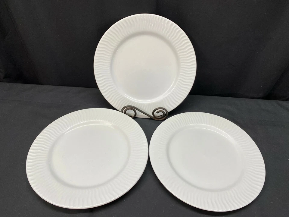 Gibson "WHITE TIDES" Everyday China ~ 3 件套 ~ 晚餐盘 ~ 10 3/4" — 第 1/4 张图片