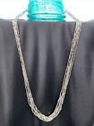 Phase Eight Multi Bead Stacked Silver Tone Necklace BNWT PK