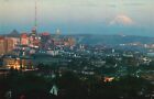 Postcard WA Seattle Sunset on Mt Rainier from Queen Anne Hill Vintage PC H1376