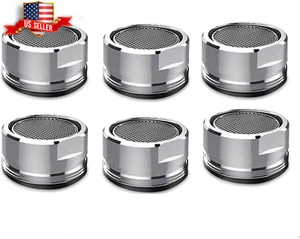 6 Pack Faucet Aerator 2.2 GPM Bathroom Sink Aerator Regular Standard Replacement - Picture 1 of 12