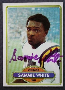 Minnesota Vikings Star Sammie White signed autographed 1980 Topps football card- - Picture 1 of 1
