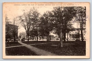 Postcard Looking Across The Park At Business Section Colgate Inn, Hamilton NY - Picture 1 of 2