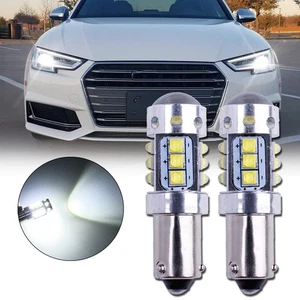2X BAX9S H6W 16 SMD For Audi RS4 S4 B5 Sidelights Canbus Error Free White Bulbs - Picture 1 of 7