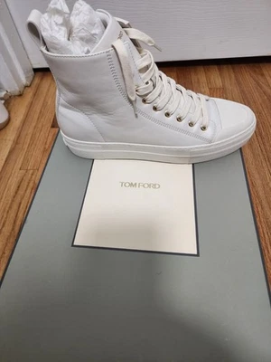 Women's Tom Ford Pink Leather High Top Sneakers - Image 1 of 4