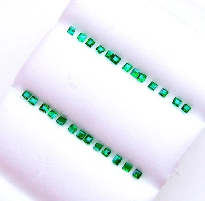 Esmeralda Zambia Cuadrada Natural 1.56 Cts Herramienta 115 Piezas Lote, 1.3-1.4 MM Combinado Foto 1 de 4