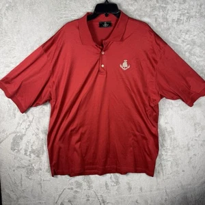 Marbas Carnoustie Golf Links Logo Herren rot einfarbig Poloshirt ohne Größenetikett - Bild 1 von 11
