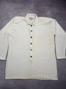Nuevo con etiquetas Suéter Forelli Para Mujer 1X Lana de Cordero Mezcla de Angora Pullover con Cuello Abotonado - Imagen 1 de 17
