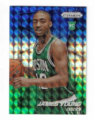 Tarjeta paralela Prizm 2014-15 azul blanco verde Prizm James Young #265 Foto 1 de 2