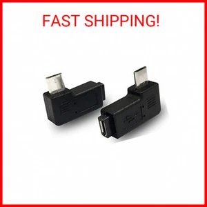 1 Pair Right Left 90 Degree Angle Micro USB Male to Micro USB Female Adapter - Picture 1 of 2