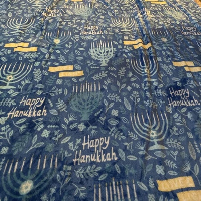 NEW The Big One LOVE AND LIGHT HANUKKAH Supersoft Oversized THROW BLANKET 5x6ft - Image 1 of 4