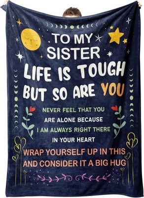 Gowelly Sister Gifts Blanket, Sister Gifts from Sister, Birthday Gifts for from
