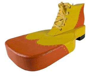 Vintage - Zirkusindustrie gebraucht Holz Clown Schuh Display Stück 14x6 - T - Bild 1 von 7