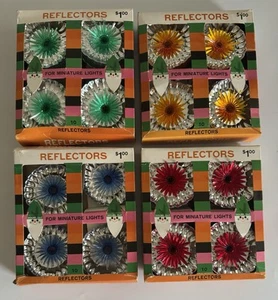 Set of 40 Vintage Double Glo Foil Christmas Light Reflectors with Boxes PLZ READ - Picture 1 of 13