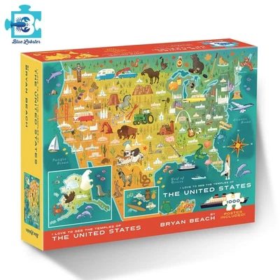 Rompecabezas Templos of The United States de Bryan Beach de Blue Lobster - 1000 P... Foto 1 de 4
