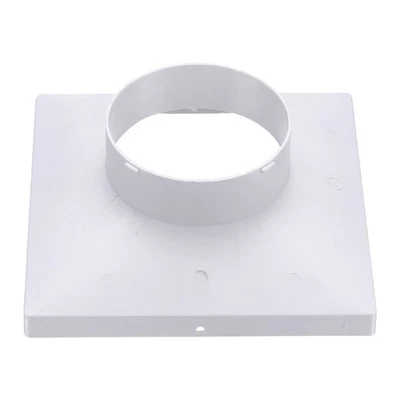 Conector de conducto de 7" a 4" brida cuadrada a redonda recta secadora ventilación placa de pared Foto 1 de 4