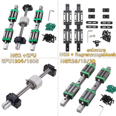 CNCMANS HGR15 HGR20 HGR25 Linearführung Rail SFU1605 SFU1204 Kugelumlaufspindel CNC DIY